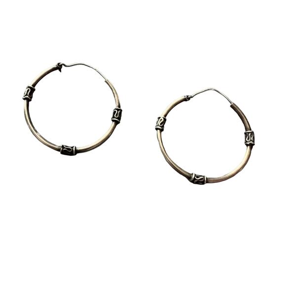925 Sterling Silver Hoop Earrings - Picture 1 of 5